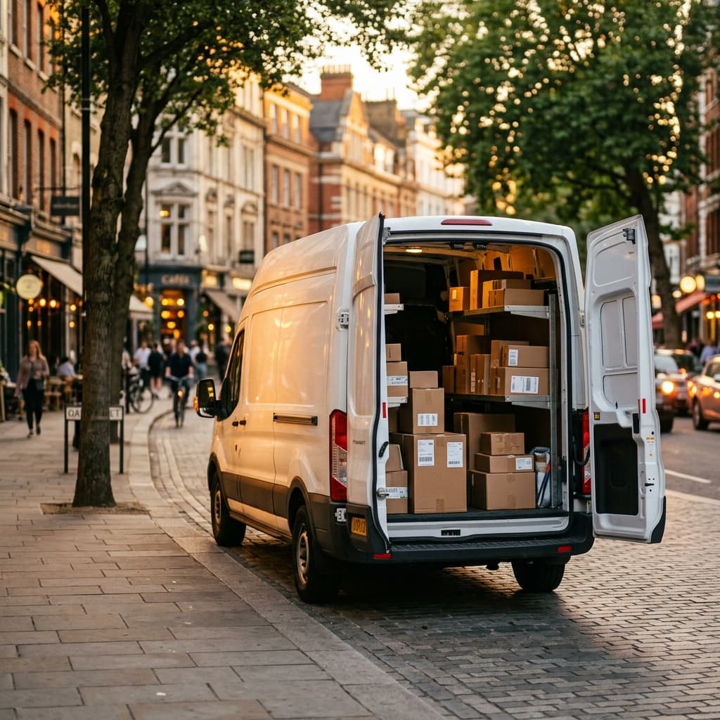 Airdrop logistics van loading packages
